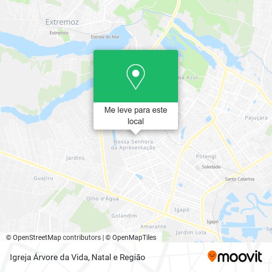 Igreja Árvore da Vida mapa