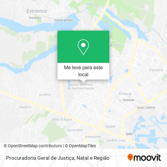 Procuradoria Geral de Justiça mapa