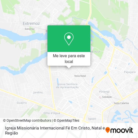 Igreja Missionária Internacional Fé Em Cristo mapa