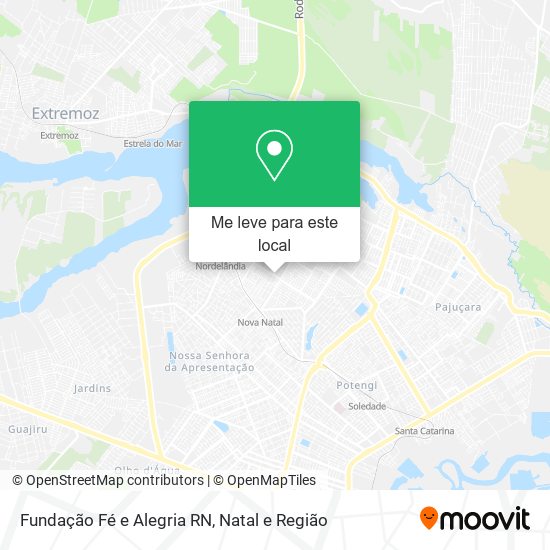 Fundação Fé e Alegria RN mapa