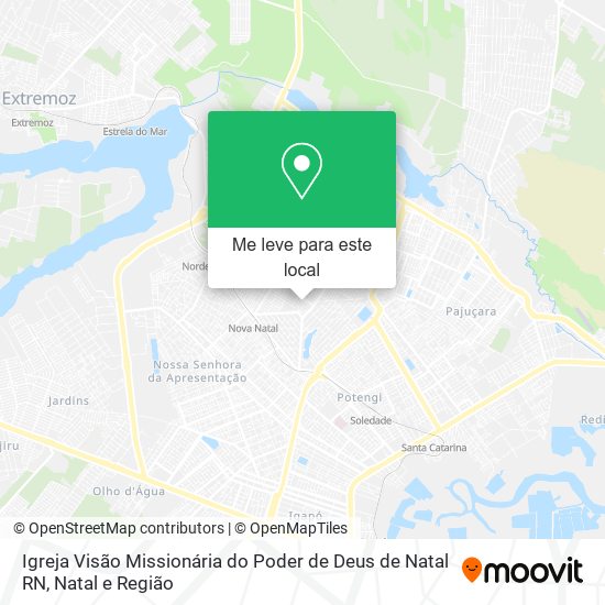 Igreja Visão Missionária do Poder de Deus de Natal RN mapa