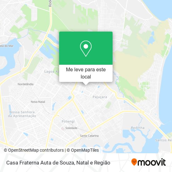 Casa Fraterna Auta de Souza mapa
