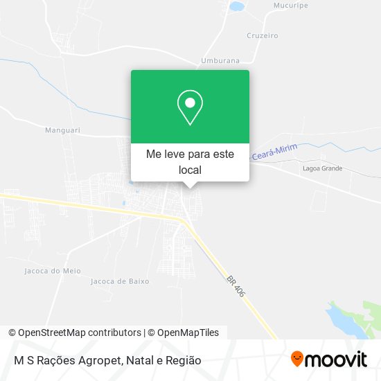 M S Rações Agropet mapa