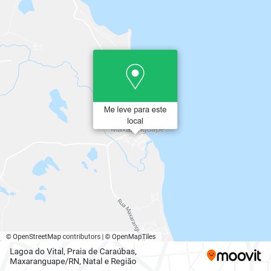 Lagoa do Vital, Praia de Caraúbas, Maxaranguape / RN mapa