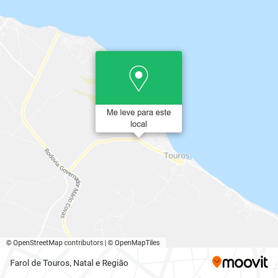 Farol de Touros mapa