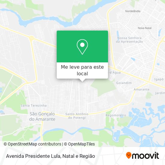 Avenida Presidente Lula mapa