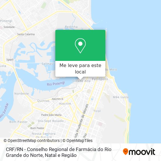 CRF / RN - Conselho Regional de Farmácia do Rio Grande do Norte mapa