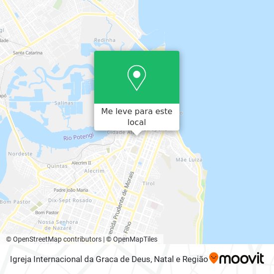 Igreja Internacional da Graca de Deus mapa