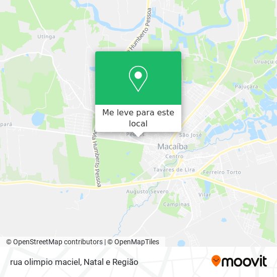 rua olimpio maciel mapa