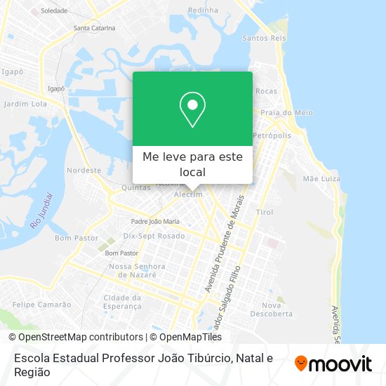 Escola Estadual Professor João Tibúrcio mapa