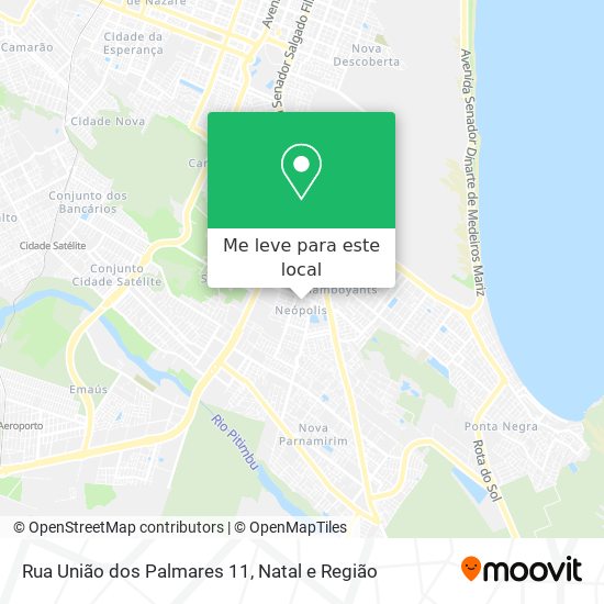 Rua União dos Palmares 11 mapa