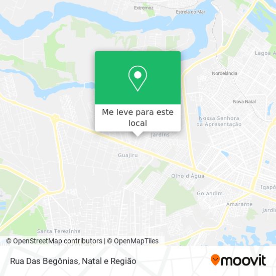 Rua Das Begônias mapa