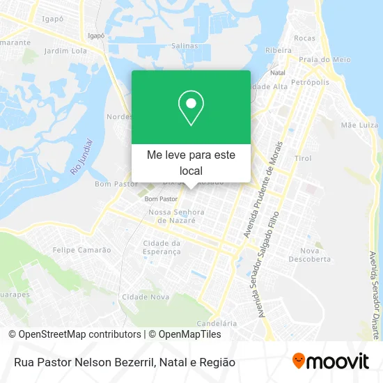 Rua Pastor Nelson Bezerril mapa