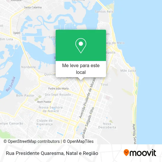 Rua Presidente Quaresma mapa