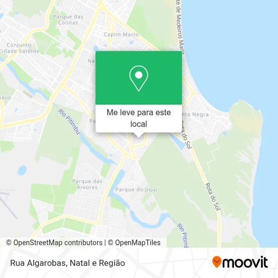 Rua Algarobas mapa
