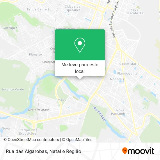 Rua das Algarobas mapa