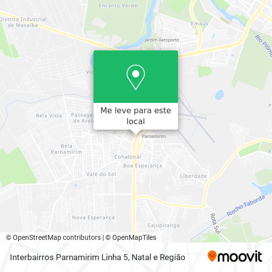 Interbairros Parnamirim Linha 5 mapa