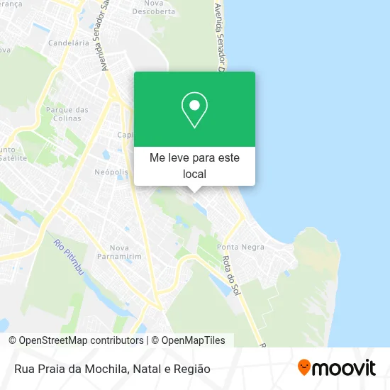 Rua Praia da Mochila mapa