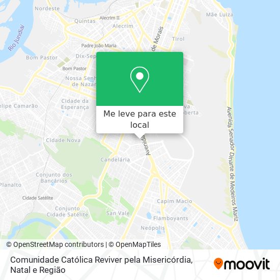 Comunidade Católica Reviver pela Misericórdia mapa