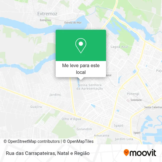 Rua das Carrapateiras mapa