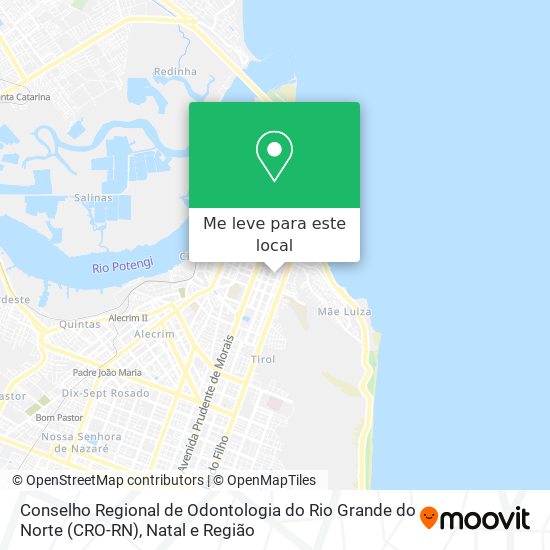 Conselho Regional de Odontologia do Rio Grande do Norte (CRO-RN) mapa