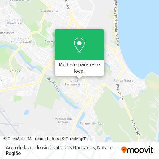 Área de lazer do sindicato dos Bancários mapa