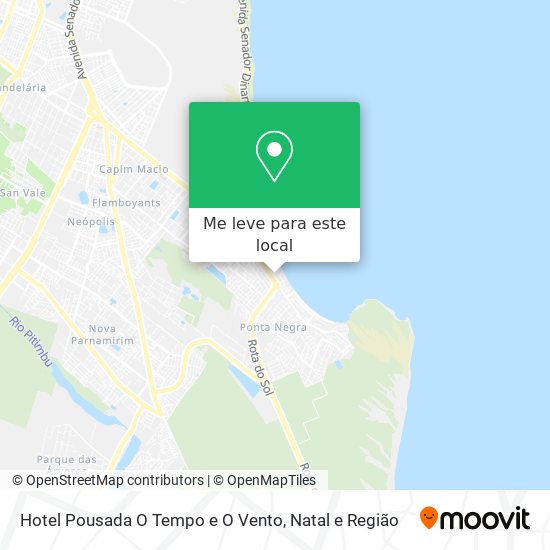 Hotel Pousada O Tempo e O Vento mapa