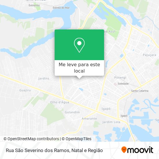 Rua São Severino dos Ramos mapa