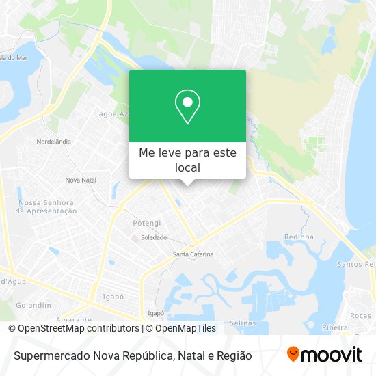 Supermercado Nova República mapa