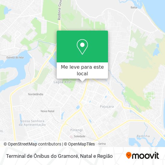 Terminal de Ônibus do Gramoré mapa