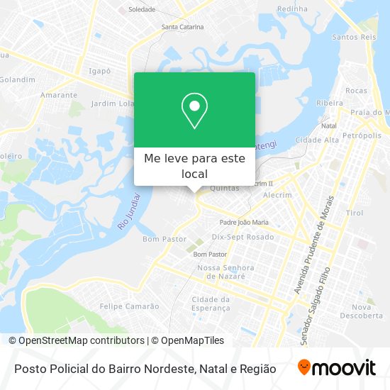 Posto Policial do Bairro Nordeste mapa