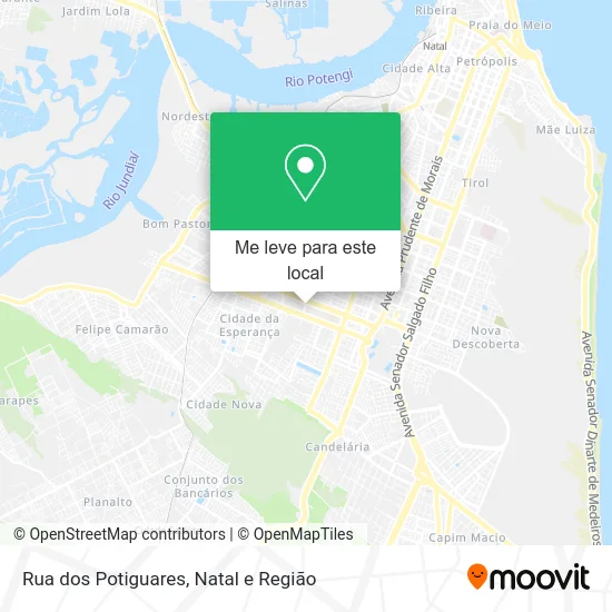 Rua dos Potiguares mapa
