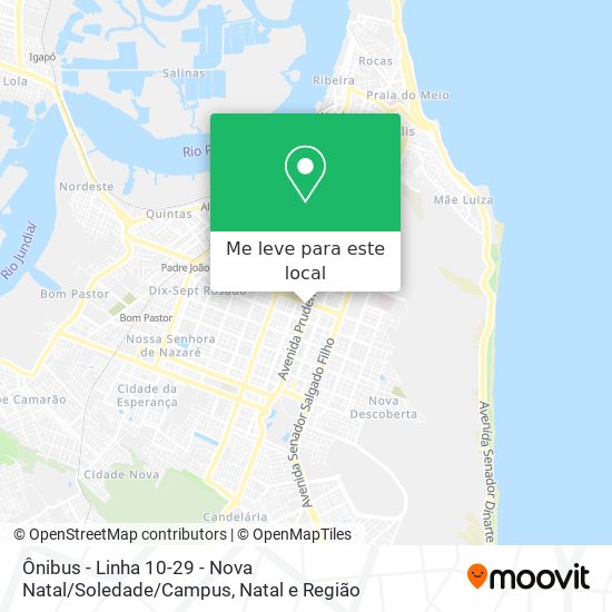 Ônibus - Linha 10-29 - Nova Natal / Soledade / Campus mapa
