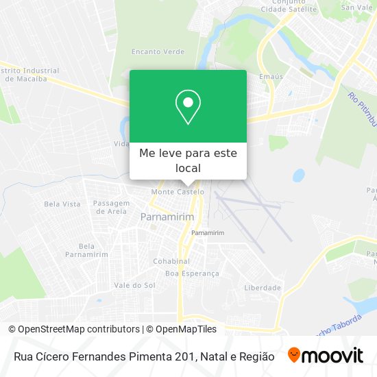 Rua Cícero Fernandes Pimenta 201 mapa