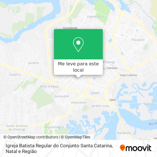 Igreja Batista Regular do Conjunto Santa Catarina mapa