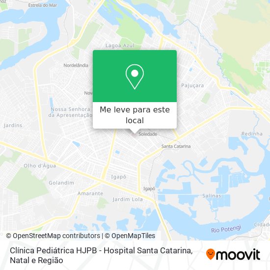 Clínica Pediátrica HJPB - Hospital Santa Catarina mapa