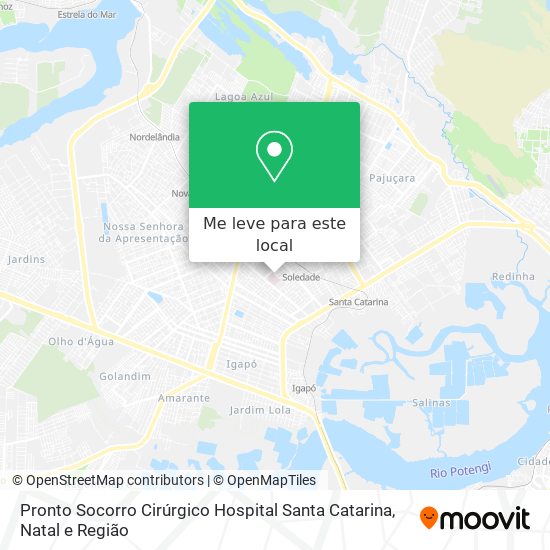 Pronto Socorro Cirúrgico Hospital Santa Catarina mapa