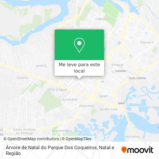 Árvore de Natal do Parque Dos Coqueiros mapa
