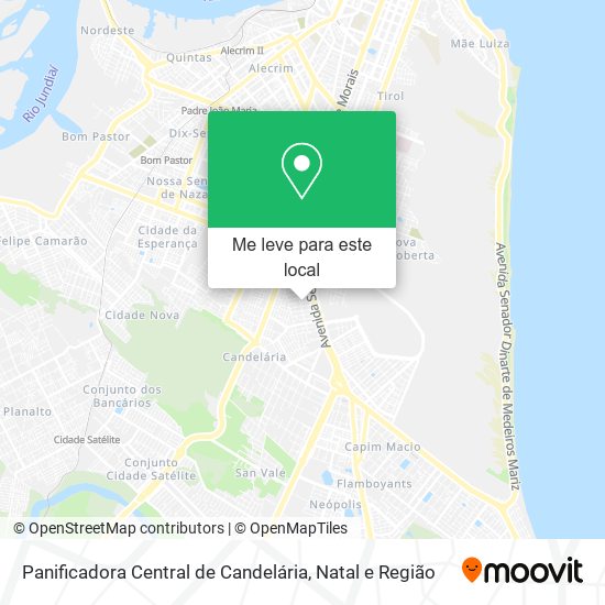 Panificadora Central de Candelária mapa