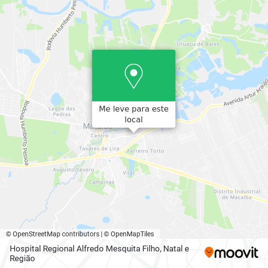 Hospital Regional Alfredo Mesquita Filho mapa