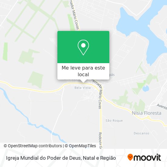 Igreja Mundial do Poder de Deus mapa