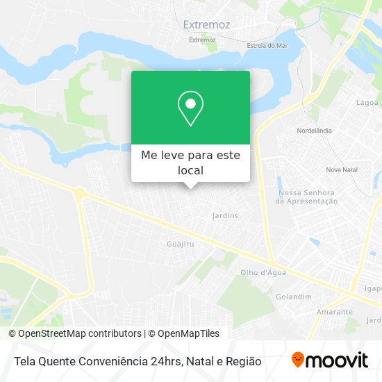 Tela Quente Conveniência 24hrs mapa