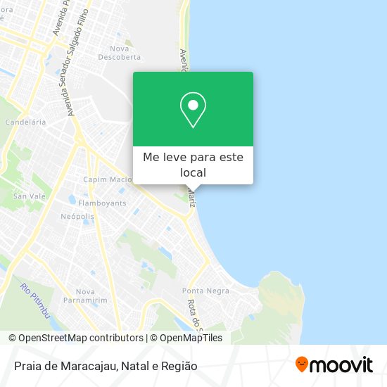 Praia de Maracajau mapa