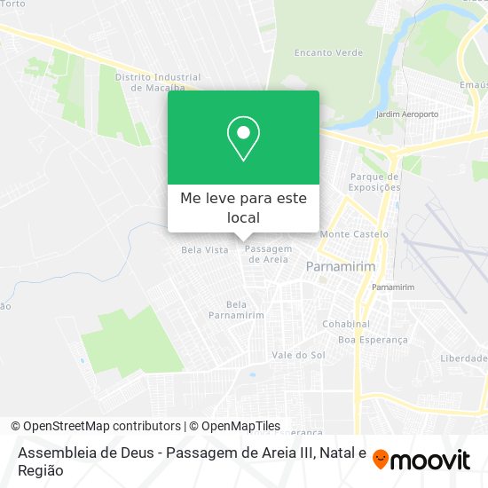 Assembleia de Deus - Passagem de Areia III mapa