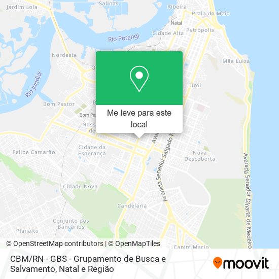 CBM / RN - GBS - Grupamento de Busca e Salvamento mapa