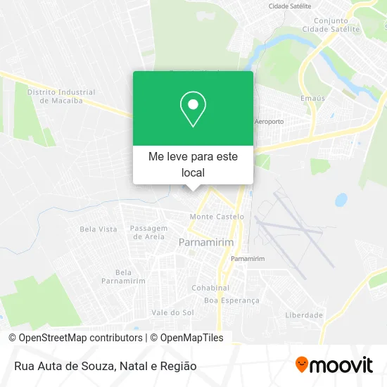 Rua Auta de Souza mapa