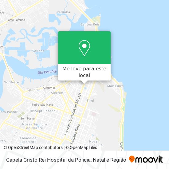 Capela Cristo Rei Hospital da Policia mapa