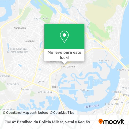 PM 4º Batalhão da Polícia Militar mapa
