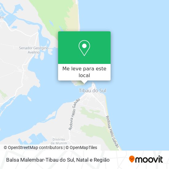 Balsa Malembar-Tibau do Sul mapa