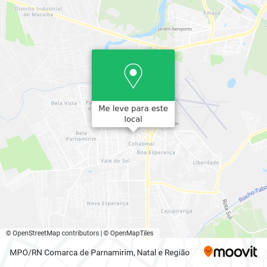 MPO/RN Comarca de Parnamirim mapa